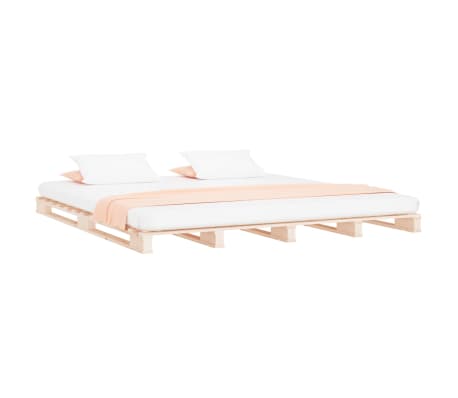 vidaXL Paletová posteľ 200x200 cm, borovicový masív
