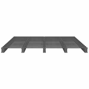 Postel z palet šedá 200 x 200 cm masivní borové dřevo - obrázek 5