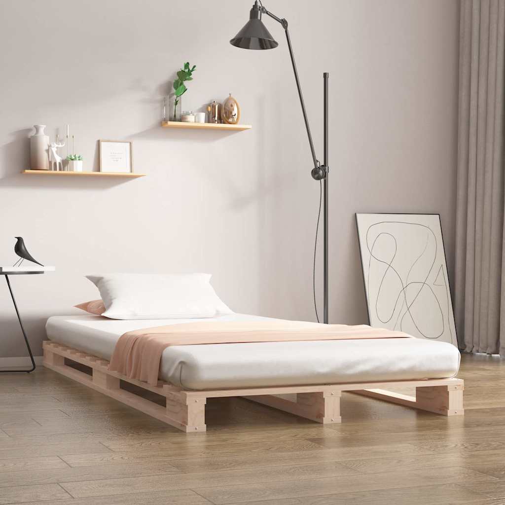 vidaXL ��ko z palet, 90x190 cm, lite drewno sosnowe