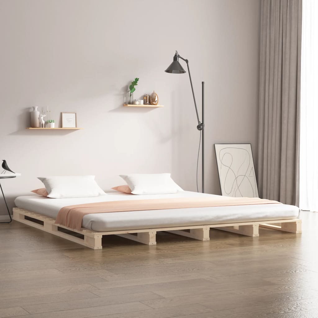 vidaXL ��ko z palet, 120x190 cm, lite drewno sosnowe