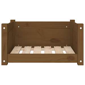 Pelíšek pro psy medově hnědý 55,5x45,5x28 cm masivní borovice - obrázek 5