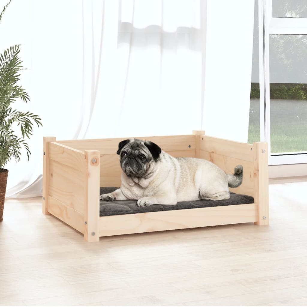 vidaXL Hondenmand 65,5x50,5x28 cm massief grenenhout afbeelding