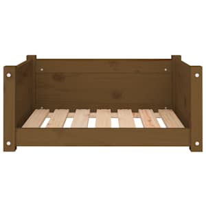 Pelíšek pro psy medově hnědý 65,5x50,5x28 cm masivní borovice - obrázek 5