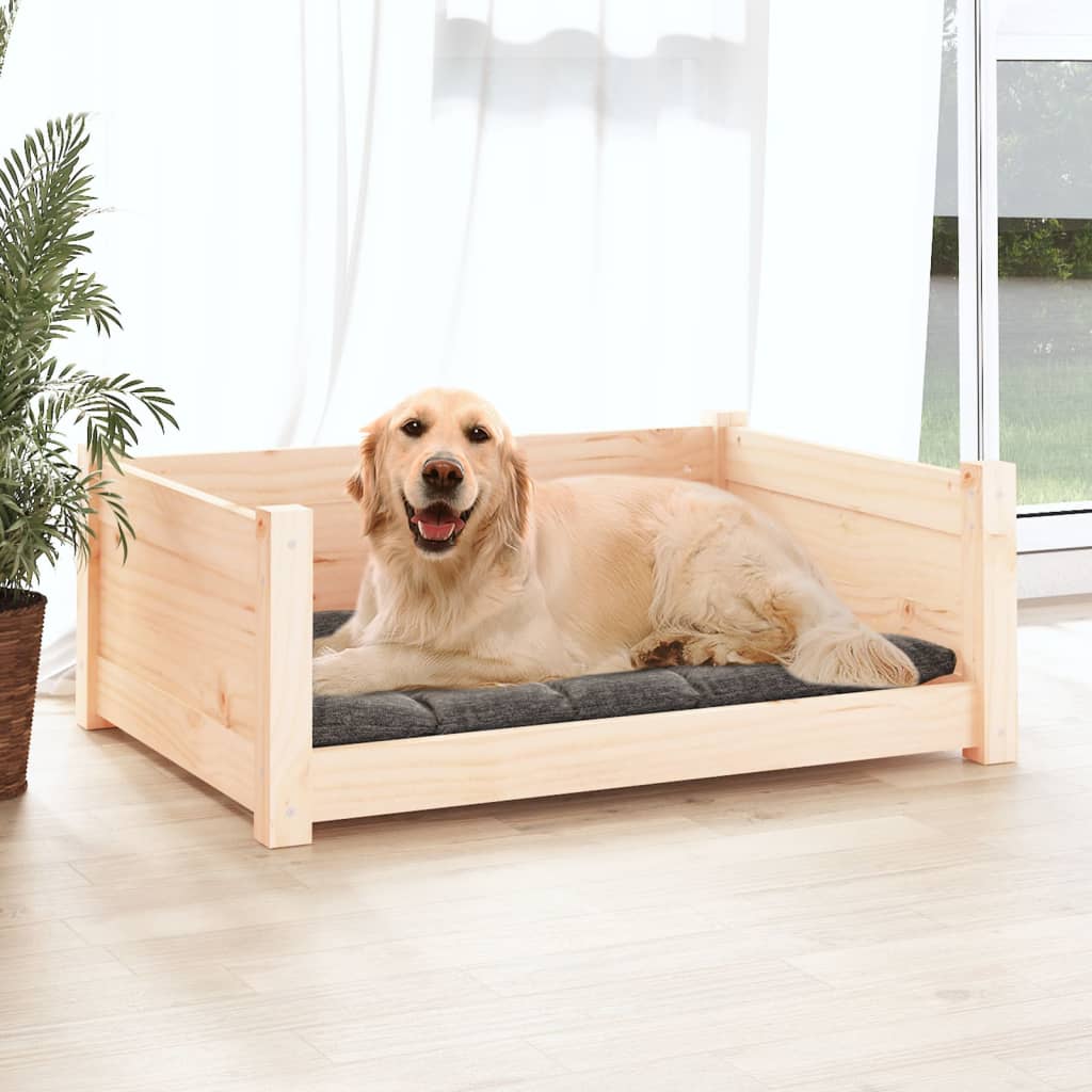 vidaXL Hondenmand 75,5x55,5x28 cm massief grenenhout afbeelding