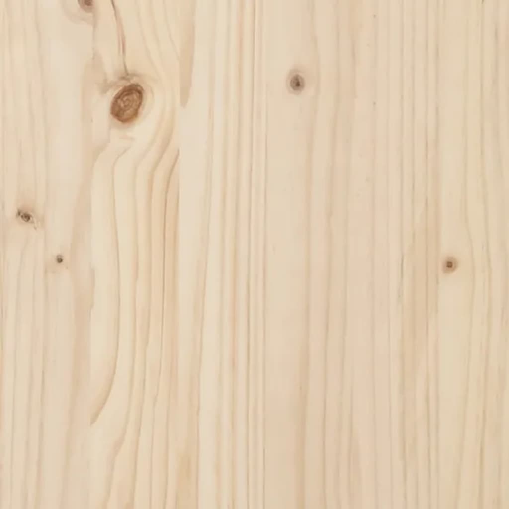 Lit en bois de pin naturel pour chien - 75,5x55,5x28 cm