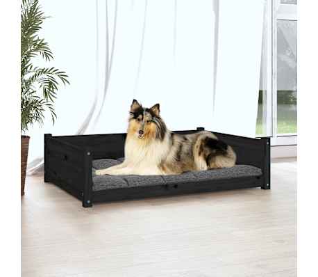 vidaXL Koirans&auml;nky musta 95,5x65,5x28 cm t&auml;ysi m&auml;nty