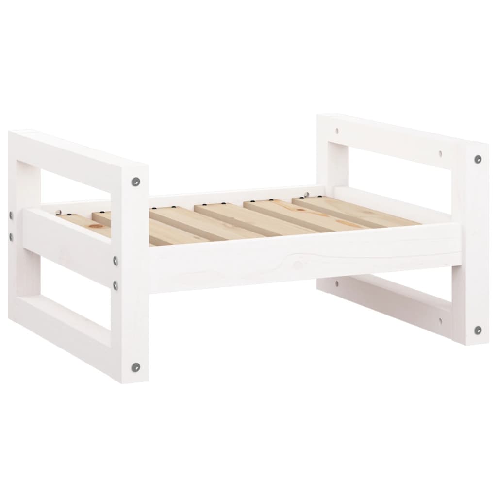 vidaXL Postel pro psy bílá 55,5 x 45,5 x 28 cm masivní borovice