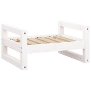 Postel pro psy bílá 55,5 x 45,5 x 28 cm masivní borovice - obrázek 2