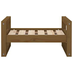 Postel pro psy medově hnědá 55,5x45,5x28 cm masivní borovice - obrázek 5