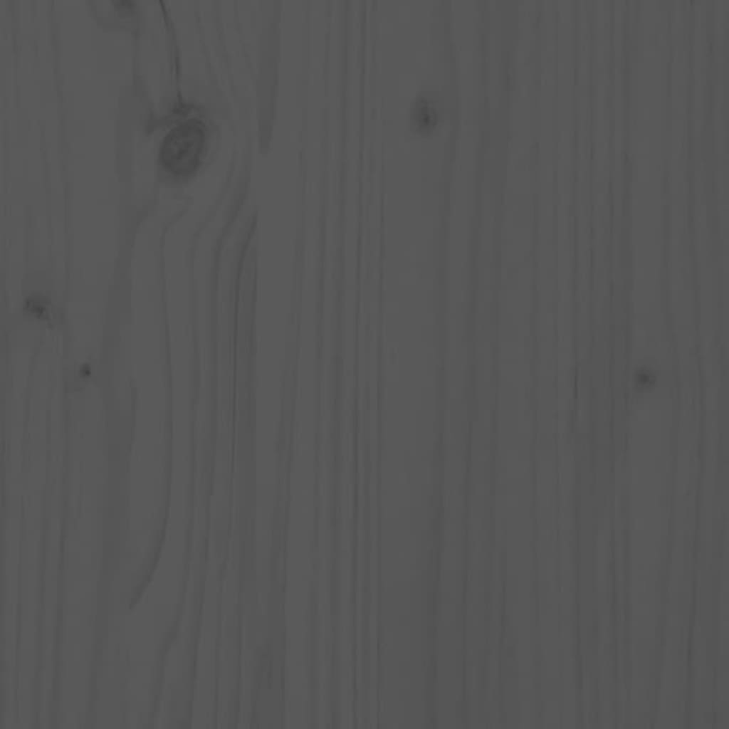 Szürke tömör fenyőfa kutyaágy 65,5 x 50,5 x 28 cm 