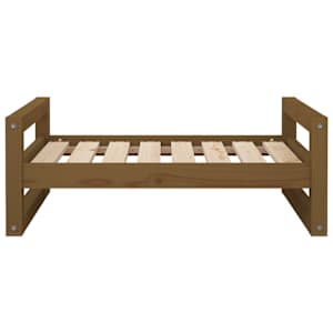 Postel pro psy medově hnědá 75,5x55,5x28 cm masivní borovice - obrázek 5