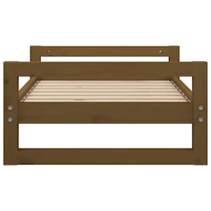 Postel pro psy medově hnědá 75,5x55,5x28 cm masivní borovice - obrázek 6
