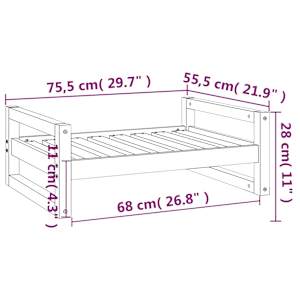 Postel pro psy medově hnědá 75,5x55,5x28 cm masivní borovice - obrázek 8