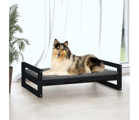 vidaXL koeravoodi, must, 95,5 x 65,5 x 28 cm, m&auml;nnipuit