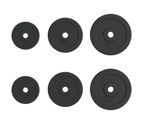 vidaXL Vektskiver 6 stk 30 kg støpejern