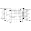 vidaXL 8-paneeliga lemmikloomapuur uksega, must, 70 x 70 x 35 cm, teras