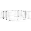 vidaXL 12-paneeliga lemmikloomapuur uksega, must, 105 x 105 x 35 cm, teras