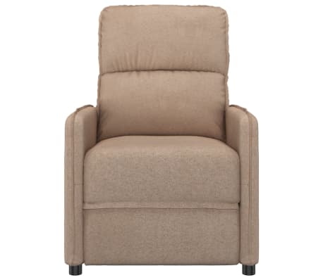 vidaXL Sillón reclinable de tela de microfibra gris taupé