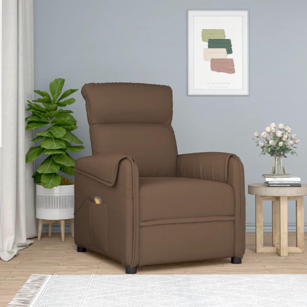 Fauteuil de massage Marron Tissu