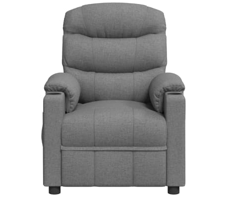 vidaXL Fotoliu rabatabil, gri deschis, material textil