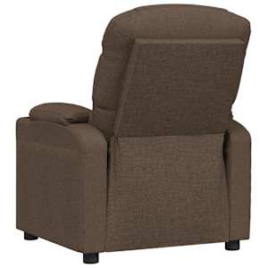 Polohovací křeslo hnědé textil - obrázek 5