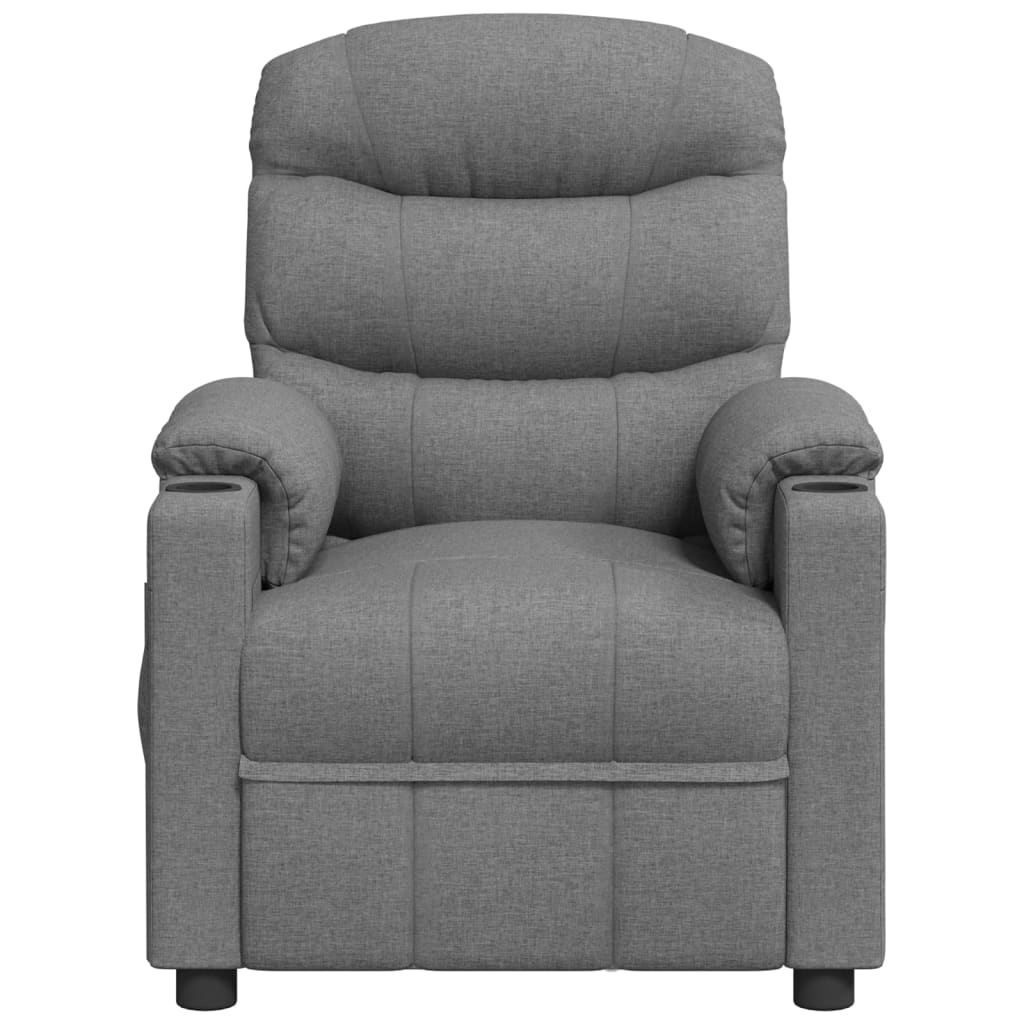 vidaXL Massagestoel stof lichtgrijs