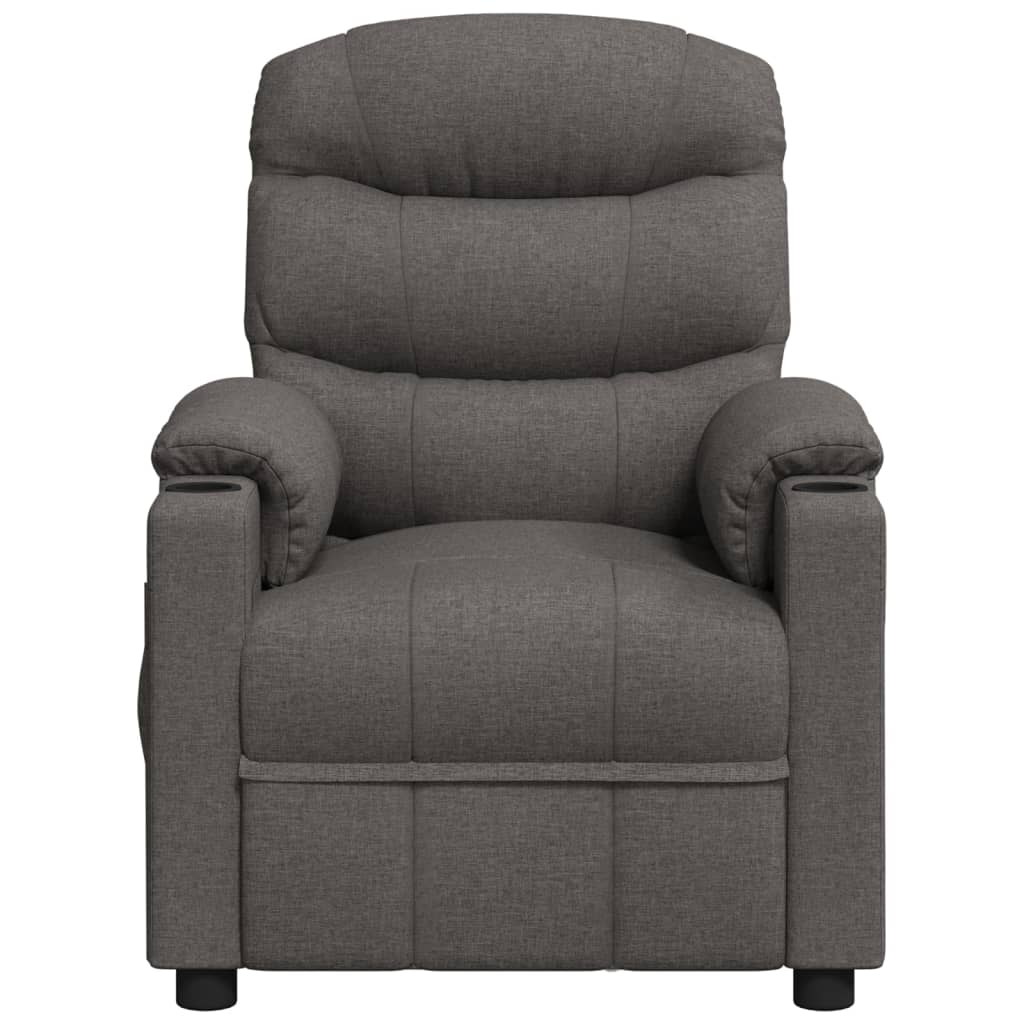 vidaXL Fauteuil de massage Gris foncé Tissu