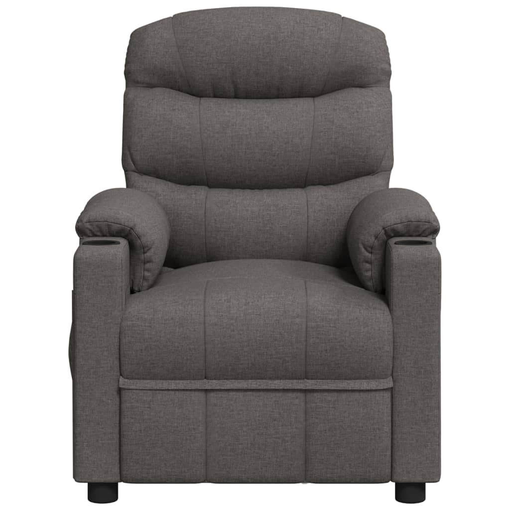 vidaXL Massagestoel stof donkergrijs