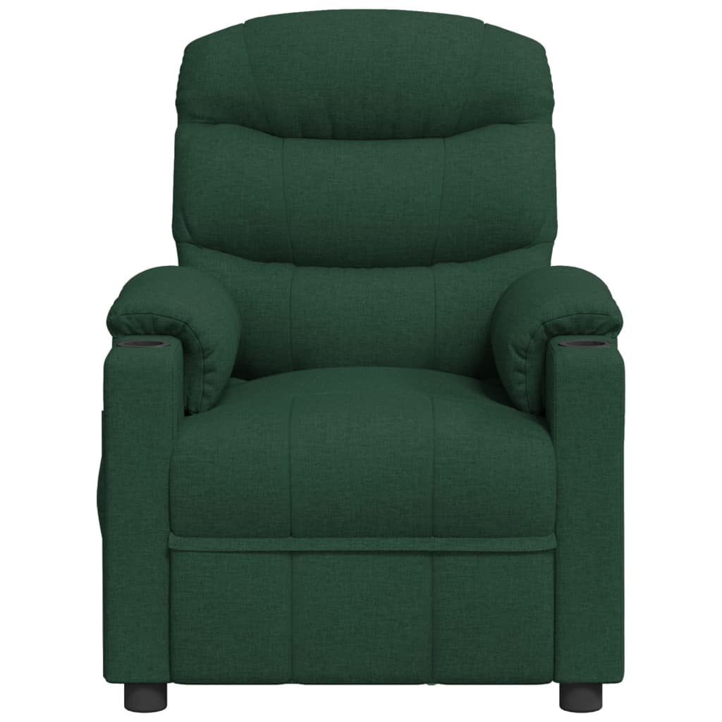 vidaXL Massagestoel stof donkergroen