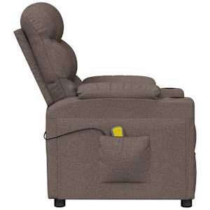 Masážní křeslo taupe textil - obrázek 4