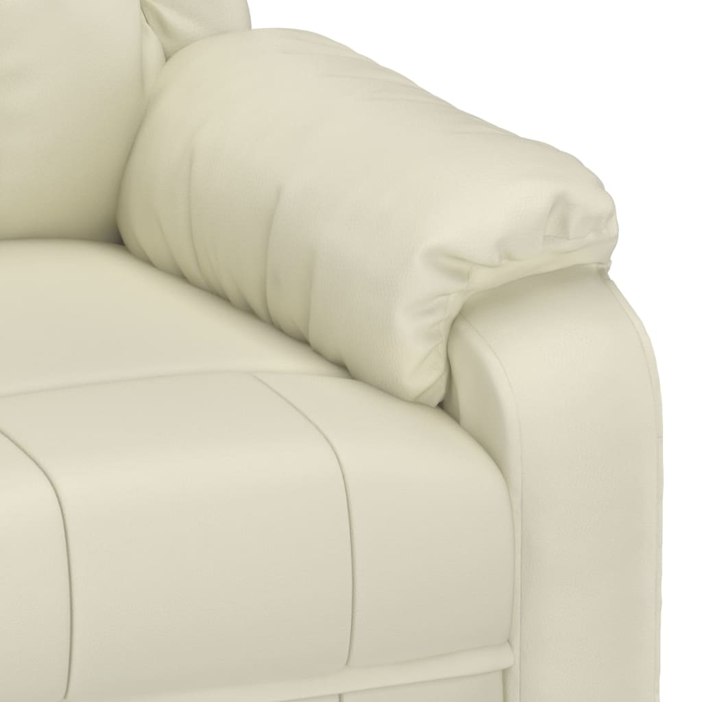 krémszínű műbőr dönthető fotel