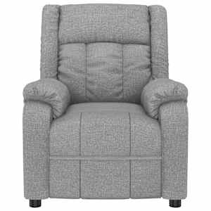 Polohovací křeslo světle šedé textil - obrázek 3