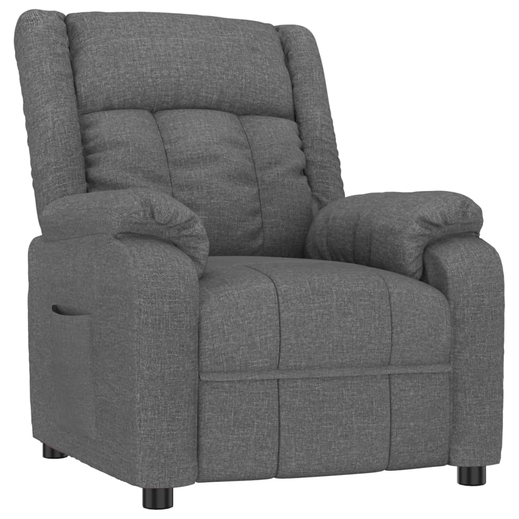 vidaXL Polohovací křeslo tmavě šedé textil