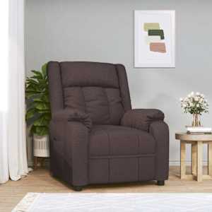Polohovací křeslo Tmavě hnědá 82 x 93 x 96 cm textil - obrázek 1
