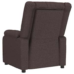 Polohovací křeslo Tmavě hnědá 82 x 93 x 96 cm textil - obrázek 5
