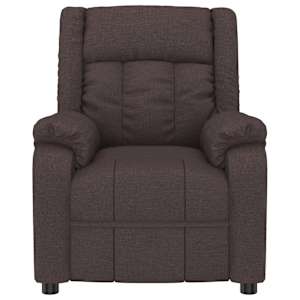 Polohovací křeslo Tmavě hnědá 82 x 93 x 96 cm textil - obrázek 3