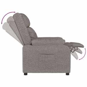 Polohovací křeslo taupe textil - obrázek 5