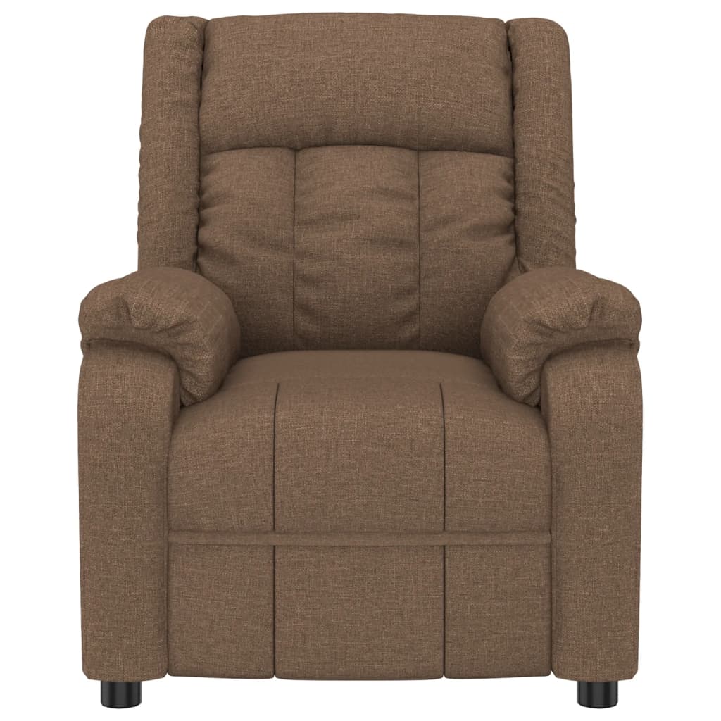 vidaXL Massagestoel stof bruin