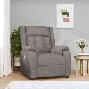 Masážní křeslo taupe textil - obrázek 1