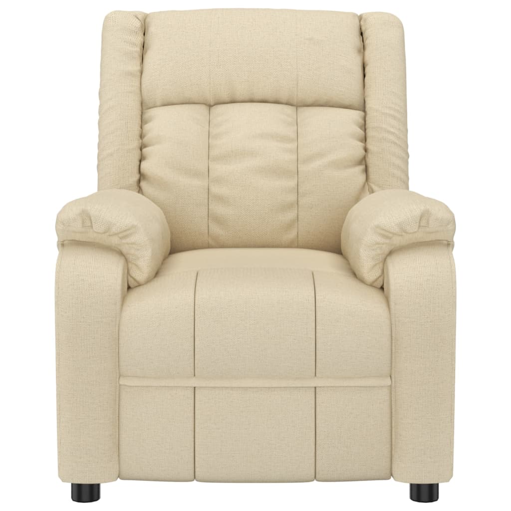 vidaXL Massagestoel stof crèmekleurig
