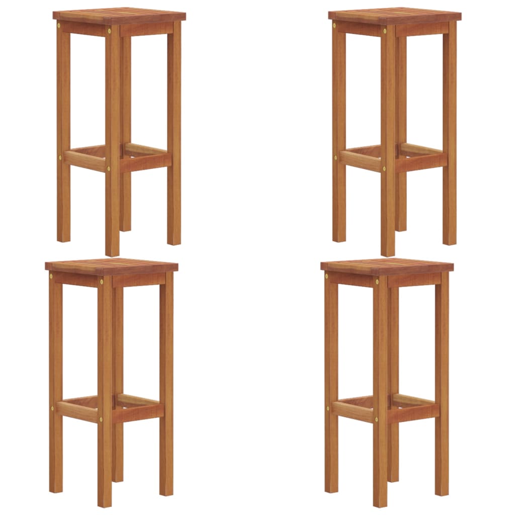 vidaXL Bar Stools 4 pcs Solid Wood Acacia-image-8720287142935