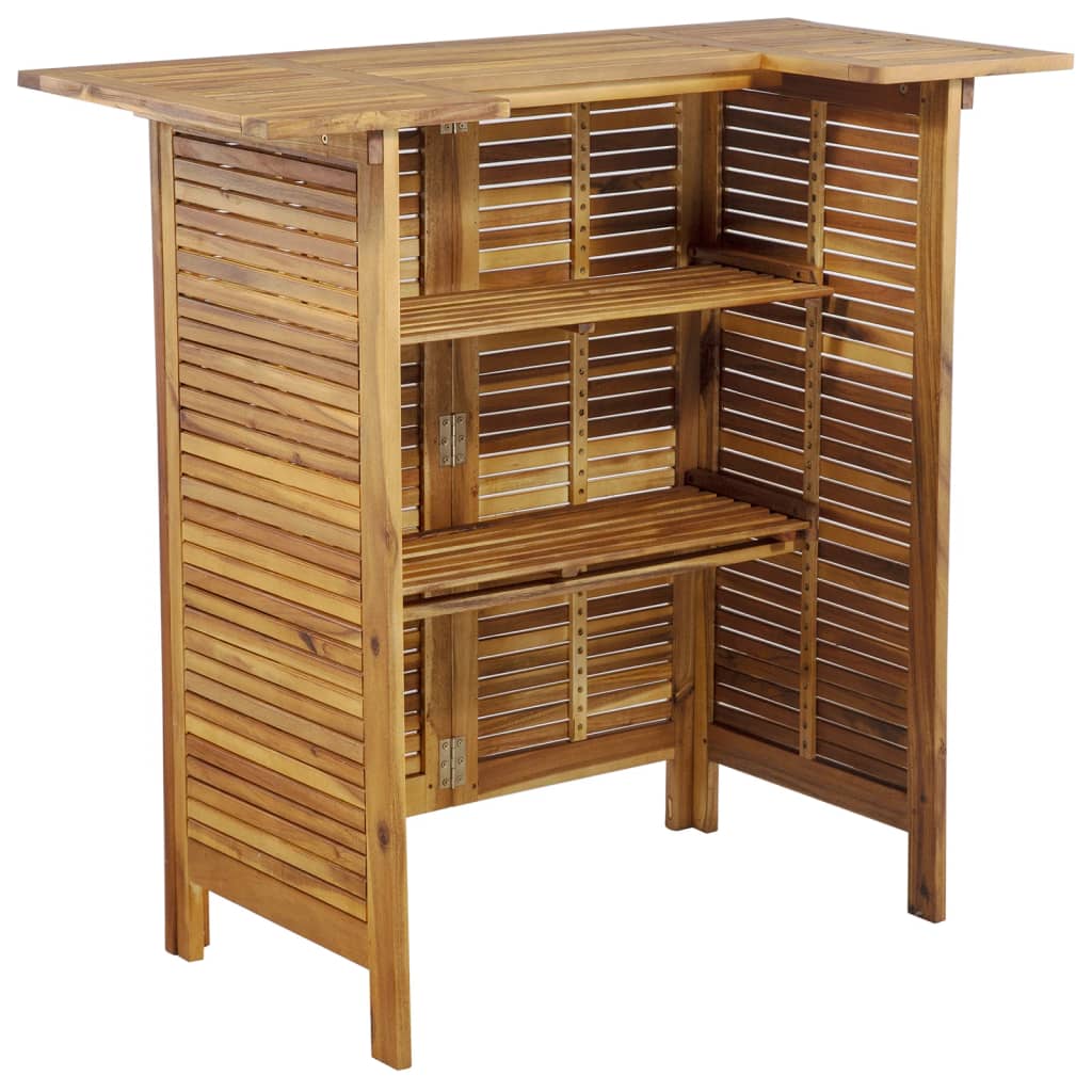 Set mobilier de bar de grădină, 5 piese, lemn masiv de acacia