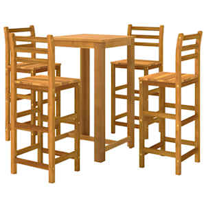 vidaXL 5 Piece Garden Bar Set Solid Acacia Wood