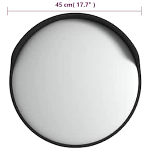Venkovní konvexní dopravní zrcadlo černé Ø45 cm polykarbonát - obrázek 8