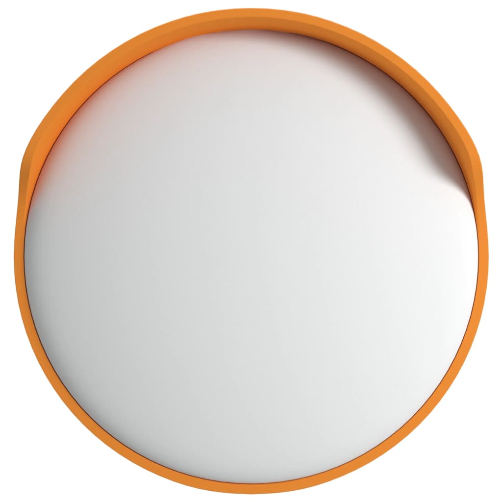 Narancs polikarbonát kültéri domború közlekedési tükör Ø30 cm 