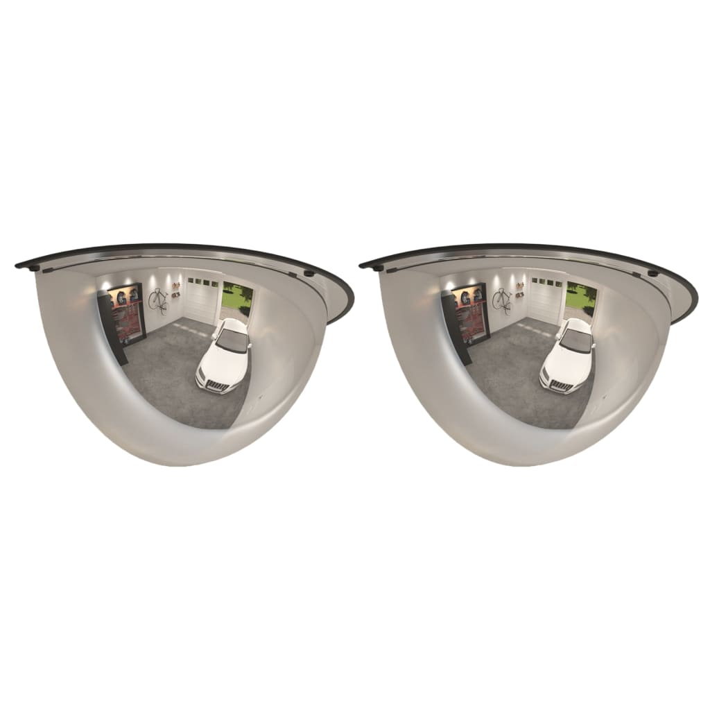 vidaXL Verkeersspiegel halve bol 2 st Ø 80 cm acryl
