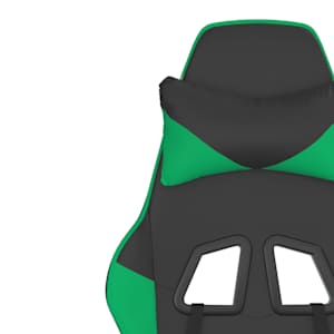 Masážní herní židle černá a zelená umělá kůže - obrázek 11