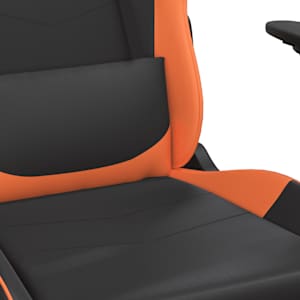 Masážní herní židle černá a oranžová umělá kůže - obrázek 8
