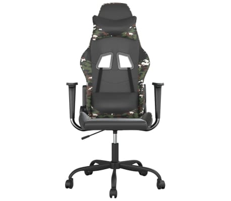 vidaXL Chaise de jeu de massage Noir et camouflage Similicuir