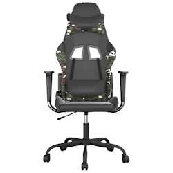 vidaXL Chaise de jeu de massage Noir et camouflage Similicuir
